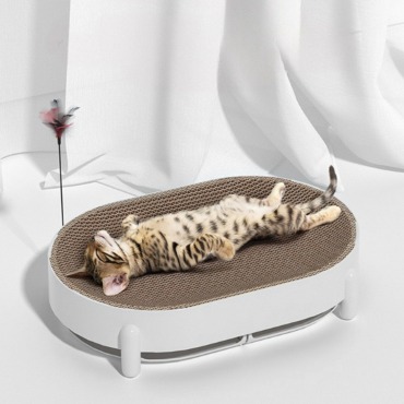 냥슬아치 고양이 장난감 올인원 와이드 원형 스크래쳐 침대