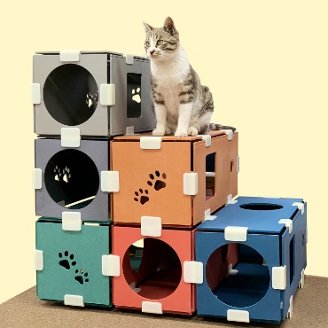 파파냥 올인원 캣 하우스 모듈형 캣타워 고양이 놀이터
